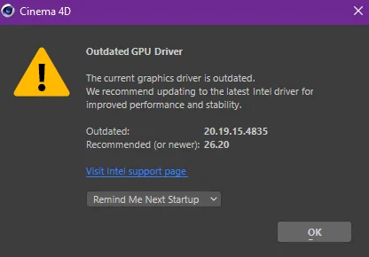 Outdated GPU Drivers